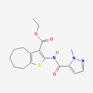 ethyl 2-(1-methyl-1H-pyrazole-5-amido)-4H,5H,6H,7H,8H-cyclohepta[b]thiophene-3-carboxylate