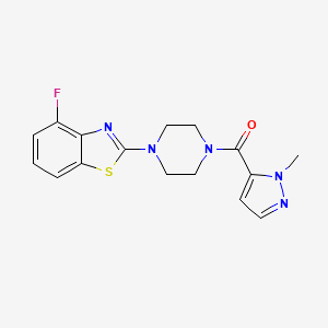 4-fluoro-2-[4-(1-methyl-1H-pyrazole-5-carbonyl)piperazin-1-yl]-1,3-benzothiazole