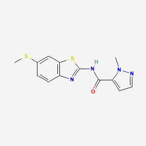 1-methyl-N-[6-(methylsulfanyl)-1,3-benzothiazol-2-yl]-1H-pyrazole-5-carboxamide