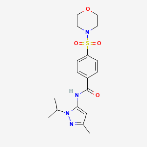 B6530301 N-[3-methyl-1-(propan-2-yl)-1H-pyrazol-5-yl]-4-(morpholine-4-sulfonyl)benzamide CAS No. 1019097-28-9