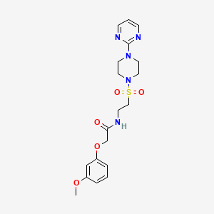 2-(3-methoxyphenoxy)-N-(2-{[4-(pyrimidin-2-yl)piperazin-1-yl]sulfonyl}ethyl)acetamide