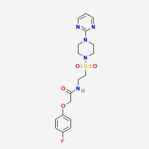 2-(4-fluorophenoxy)-N-(2-{[4-(pyrimidin-2-yl)piperazin-1-yl]sulfonyl}ethyl)acetamide
