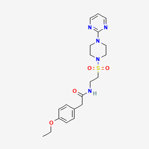 molecular formula C20H27N5O4S B6530885 2-(4-ethoxyphenyl)-N-(2-{[4-(pyrimidin-2-yl)piperazin-1-yl]sulfonyl}ethyl)acetamide CAS No. 946226-25-1