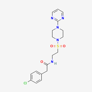 2-(4-chlorophenyl)-N-(2-{[4-(pyrimidin-2-yl)piperazin-1-yl]sulfonyl}ethyl)acetamide
