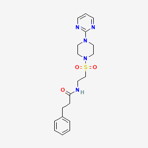 3-phenyl-N-(2-{[4-(pyrimidin-2-yl)piperazin-1-yl]sulfonyl}ethyl)propanamide
