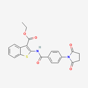 ethyl 2-[4-(2,5-dioxopyrrolidin-1-yl)benzamido]-1-benzothiophene-3-carboxylate