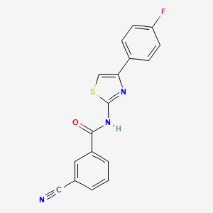 3-cyano-N-[4-(4-fluorophenyl)-1,3-thiazol-2-yl]benzamide