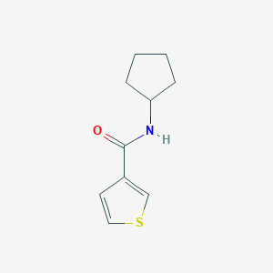 molecular formula C10H13NOS B6531397 N-cyclopentylthiophene-3-carboxamide CAS No. 1091003-80-3
