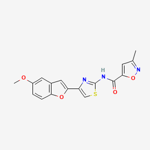 molecular formula C17H13N3O4S B6531424 N-[4-(5-methoxy-1-benzofuran-2-yl)-1,3-thiazol-2-yl]-3-methyl-1,2-oxazole-5-carboxamide CAS No. 946209-82-1