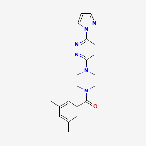3-[4-(3,5-dimethylbenzoyl)piperazin-1-yl]-6-(1H-pyrazol-1-yl)pyridazine
