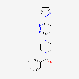 3-[4-(3-fluorobenzoyl)piperazin-1-yl]-6-(1H-pyrazol-1-yl)pyridazine