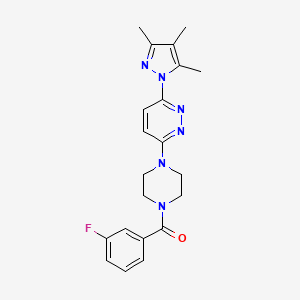 3-[4-(3-fluorobenzoyl)piperazin-1-yl]-6-(3,4,5-trimethyl-1H-pyrazol-1-yl)pyridazine