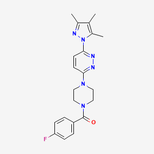 3-[4-(4-fluorobenzoyl)piperazin-1-yl]-6-(3,4,5-trimethyl-1H-pyrazol-1-yl)pyridazine