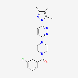 3-[4-(3-chlorobenzoyl)piperazin-1-yl]-6-(3,4,5-trimethyl-1H-pyrazol-1-yl)pyridazine