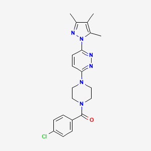 3-[4-(4-chlorobenzoyl)piperazin-1-yl]-6-(3,4,5-trimethyl-1H-pyrazol-1-yl)pyridazine