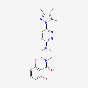 3-[4-(2,6-difluorobenzoyl)piperazin-1-yl]-6-(3,4,5-trimethyl-1H-pyrazol-1-yl)pyridazine