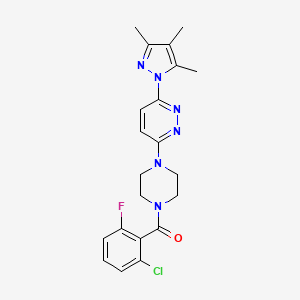 3-[4-(2-chloro-6-fluorobenzoyl)piperazin-1-yl]-6-(3,4,5-trimethyl-1H-pyrazol-1-yl)pyridazine
