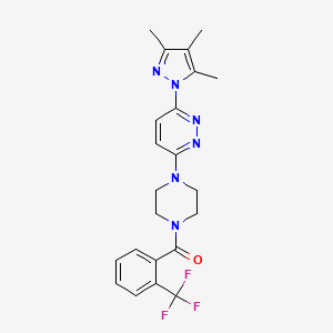 3-{4-[2-(trifluoromethyl)benzoyl]piperazin-1-yl}-6-(3,4,5-trimethyl-1H-pyrazol-1-yl)pyridazine