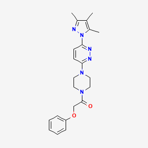 2-phenoxy-1-{4-[6-(3,4,5-trimethyl-1H-pyrazol-1-yl)pyridazin-3-yl]piperazin-1-yl}ethan-1-one
