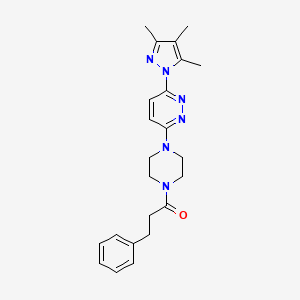 3-phenyl-1-{4-[6-(3,4,5-trimethyl-1H-pyrazol-1-yl)pyridazin-3-yl]piperazin-1-yl}propan-1-one
