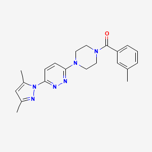 3-(3,5-dimethyl-1H-pyrazol-1-yl)-6-[4-(3-methylbenzoyl)piperazin-1-yl]pyridazine