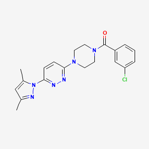 3-[4-(3-chlorobenzoyl)piperazin-1-yl]-6-(3,5-dimethyl-1H-pyrazol-1-yl)pyridazine