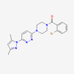 molecular formula C20H21BrN6O B6531638 3-[4-(2-bromobenzoyl)piperazin-1-yl]-6-(3,5-dimethyl-1H-pyrazol-1-yl)pyridazine CAS No. 1020503-00-7