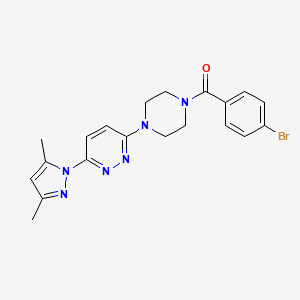 molecular formula C20H21BrN6O B6531643 3-[4-(4-bromobenzoyl)piperazin-1-yl]-6-(3,5-dimethyl-1H-pyrazol-1-yl)pyridazine CAS No. 1020503-02-9