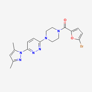 molecular formula C18H19BrN6O2 B6531652 3-[4-(5-bromofuran-2-carbonyl)piperazin-1-yl]-6-(3,5-dimethyl-1H-pyrazol-1-yl)pyridazine CAS No. 1020503-22-3
