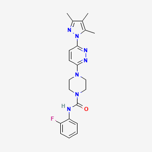 B6531656 N-(2-fluorophenyl)-4-[6-(3,4,5-trimethyl-1H-pyrazol-1-yl)pyridazin-3-yl]piperazine-1-carboxamide CAS No. 1019103-37-7