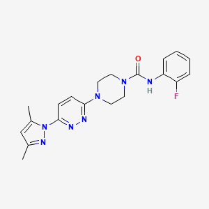 4-[6-(3,5-dimethyl-1H-pyrazol-1-yl)pyridazin-3-yl]-N-(2-fluorophenyl)piperazine-1-carboxamide
