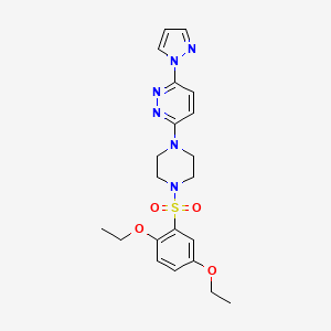 3-[4-(2,5-diethoxybenzenesulfonyl)piperazin-1-yl]-6-(1H-pyrazol-1-yl)pyridazine