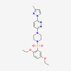 3-[4-(2,5-diethoxybenzenesulfonyl)piperazin-1-yl]-6-(3-methyl-1H-pyrazol-1-yl)pyridazine