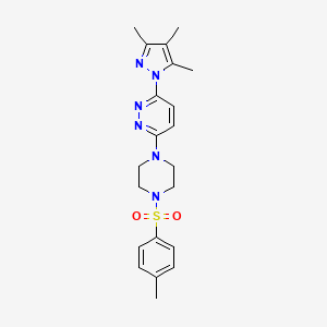 3-[4-(4-methylbenzenesulfonyl)piperazin-1-yl]-6-(3,4,5-trimethyl-1H-pyrazol-1-yl)pyridazine