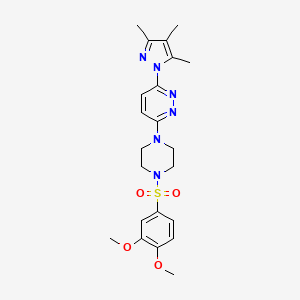 B6531723 3-[4-(3,4-dimethoxybenzenesulfonyl)piperazin-1-yl]-6-(3,4,5-trimethyl-1H-pyrazol-1-yl)pyridazine CAS No. 1019104-36-9