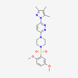 3-[4-(2,5-dimethoxybenzenesulfonyl)piperazin-1-yl]-6-(3,4,5-trimethyl-1H-pyrazol-1-yl)pyridazine