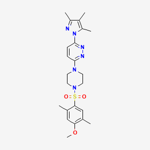 B6531740 3-[4-(4-methoxy-2,5-dimethylbenzenesulfonyl)piperazin-1-yl]-6-(3,4,5-trimethyl-1H-pyrazol-1-yl)pyridazine CAS No. 1019104-53-0