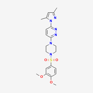 B6531751 3-[4-(3,4-dimethoxybenzenesulfonyl)piperazin-1-yl]-6-(3,5-dimethyl-1H-pyrazol-1-yl)pyridazine CAS No. 1019104-73-4