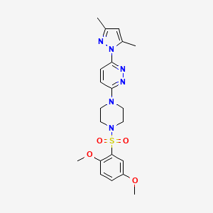 B6531754 3-[4-(2,5-dimethoxybenzenesulfonyl)piperazin-1-yl]-6-(3,5-dimethyl-1H-pyrazol-1-yl)pyridazine CAS No. 1019104-95-0