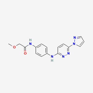 2-methoxy-N-(4-{[6-(1H-pyrazol-1-yl)pyridazin-3-yl]amino}phenyl)acetamide