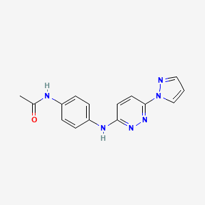 N-(4-{[6-(1H-pyrazol-1-yl)pyridazin-3-yl]amino}phenyl)acetamide