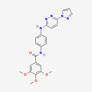 3,4,5-trimethoxy-N-(4-{[6-(1H-pyrazol-1-yl)pyridazin-3-yl]amino}phenyl)benzamide