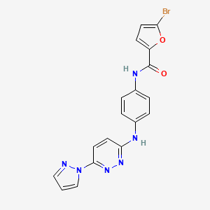 B6531802 5-bromo-N-(4-{[6-(1H-pyrazol-1-yl)pyridazin-3-yl]amino}phenyl)furan-2-carboxamide CAS No. 1019105-60-2