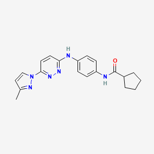 N-(4-{[6-(3-methyl-1H-pyrazol-1-yl)pyridazin-3-yl]amino}phenyl)cyclopentanecarboxamide