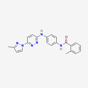 2-methyl-N-(4-{[6-(3-methyl-1H-pyrazol-1-yl)pyridazin-3-yl]amino}phenyl)benzamide