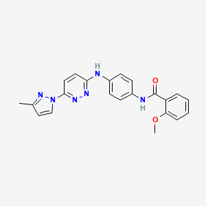 2-methoxy-N-(4-{[6-(3-methyl-1H-pyrazol-1-yl)pyridazin-3-yl]amino}phenyl)benzamide
