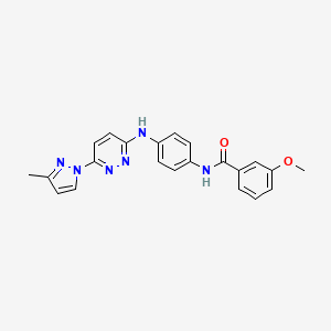 3-methoxy-N-(4-{[6-(3-methyl-1H-pyrazol-1-yl)pyridazin-3-yl]amino}phenyl)benzamide