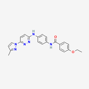 4-ethoxy-N-(4-{[6-(3-methyl-1H-pyrazol-1-yl)pyridazin-3-yl]amino}phenyl)benzamide