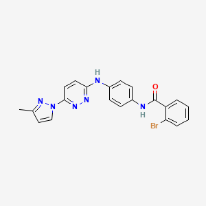 2-bromo-N-(4-{[6-(3-methyl-1H-pyrazol-1-yl)pyridazin-3-yl]amino}phenyl)benzamide