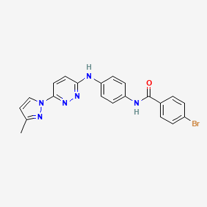 4-bromo-N-(4-{[6-(3-methyl-1H-pyrazol-1-yl)pyridazin-3-yl]amino}phenyl)benzamide